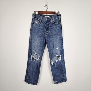 Levi's Ribcage Straight Ankle Jeans Size W29 X L27 Medium Wash 100% Cotton